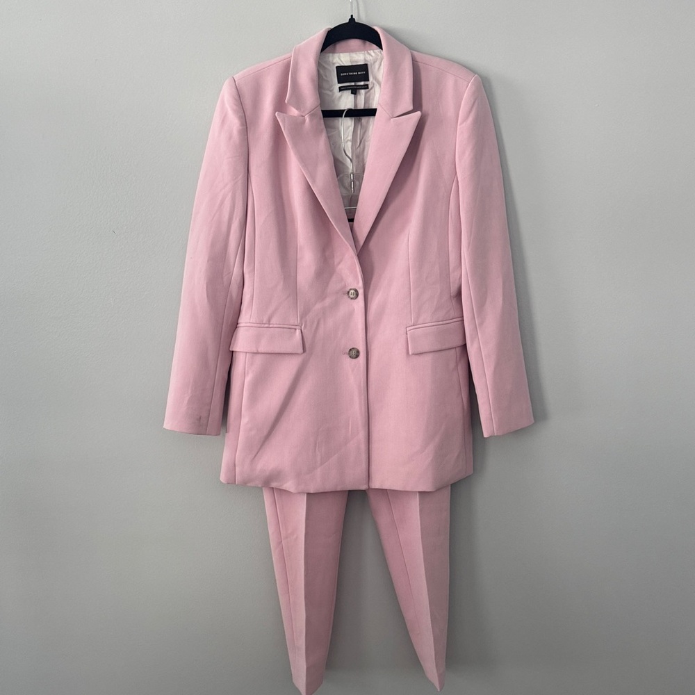 Something Navy Women's 2 pc Pant Set Sz S Blazer Sz 4 Pants Easter Spring Summer